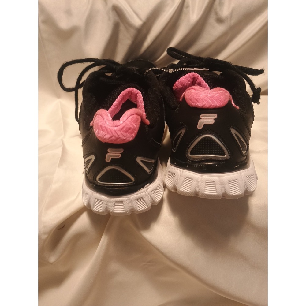 Women's Fila Running Shoes Black With Pink Accents. Size 7.5 - Picture 3 of 6